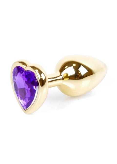 Plug-Jewellery Gold Heart PLUG- Purple Boys of Toys Sp. z o.o.