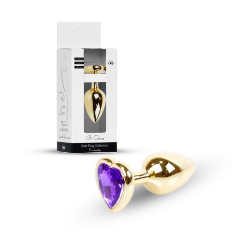 Plug-Jewellery Gold Heart PLUG- Purple Boys of Toys Sp. z o.o.