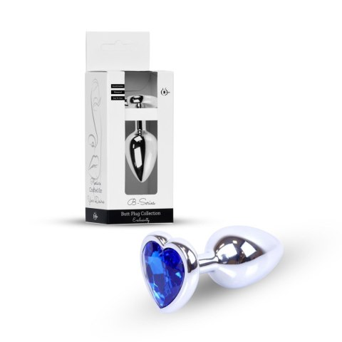 Plug-Jewellery Silver Heart PLUG- Dark Blue Boys of Toys Sp. z o.o.