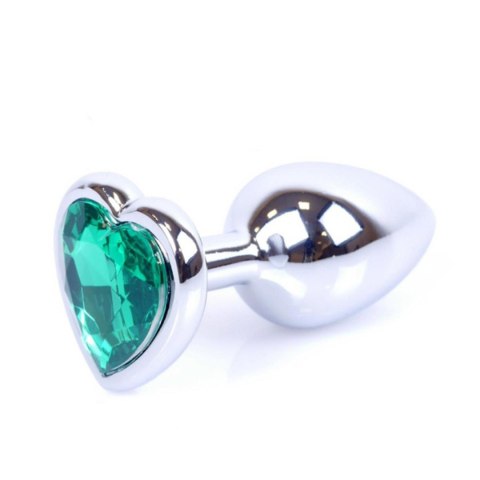 Plug-Jewellery Silver Heart PLUG- Green Boys of Toys Sp. z o.o.
