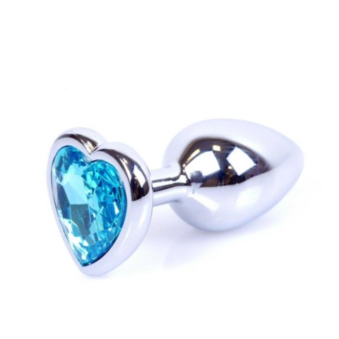 Plug-Jewellery Silver Heart PLUG- Light Blue Boys of Toys Sp. z o.o.
