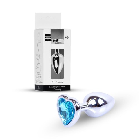 Plug-Jewellery Silver Heart PLUG- Light Blue Boys of Toys Sp. z o.o.