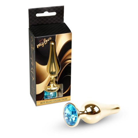 MyLove Toys - Jewellery Gold BUTT PLUG- Light Blue Boys of Toys Sp. z o.o.