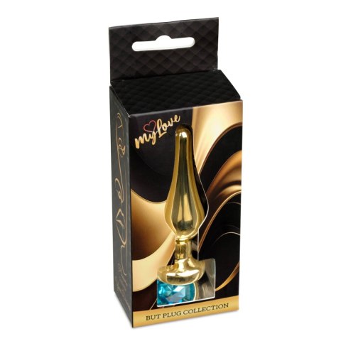 MyLove Toys - Jewellery Gold BUTT PLUG- Light Blue Boys of Toys Sp. z o.o.