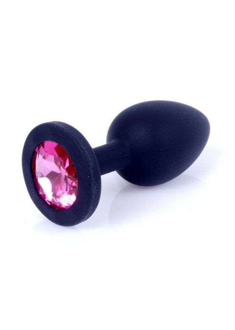 Plug-Jewellery Black Silicon PLUG Small- Pink Diamond Boys of Toys Sp. z o.o.
