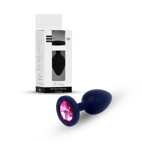 Plug-Jewellery Black Silicon PLUG Small- Pink Diamond Boys of Toys Sp. z o.o.
