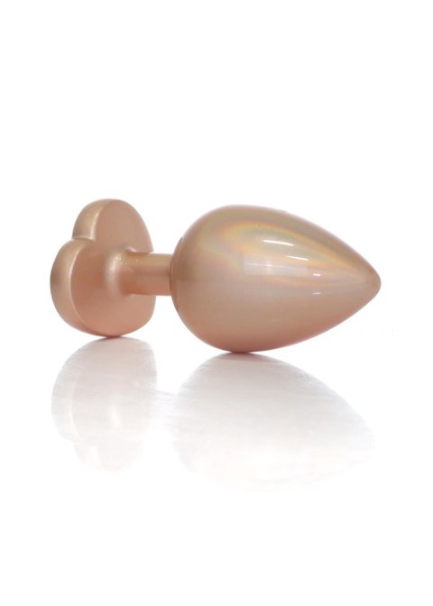 Plug-Jewellery Pearl Gold Heart PLUG- Clear L Boys of Toys Sp. z o.o.
