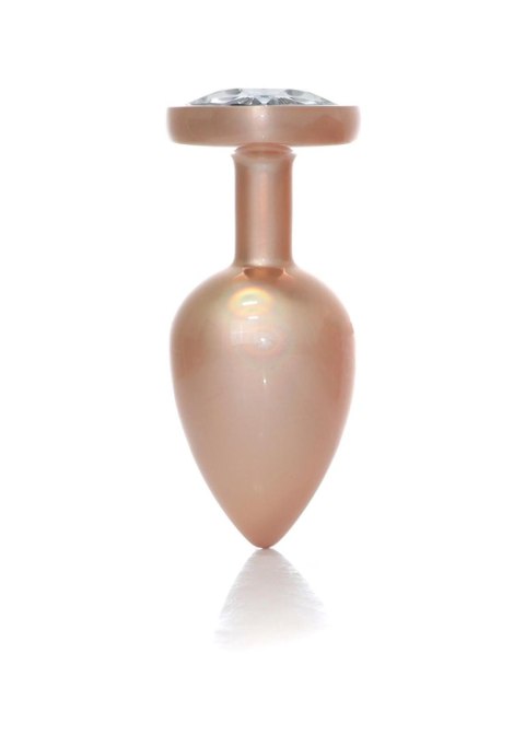 Plug-Jewellery Pearl Gold Heart PLUG- Clear L Boys of Toys Sp. z o.o.