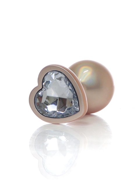 Plug-Jewellery Pearl Gold Heart PLUG- Clear M Boys of Toys Sp. z o.o.