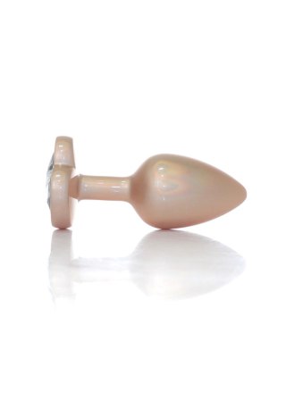 Plug-Jewellery Pearl Gold Heart PLUG- Clear S Boys of Toys Sp. z o.o.