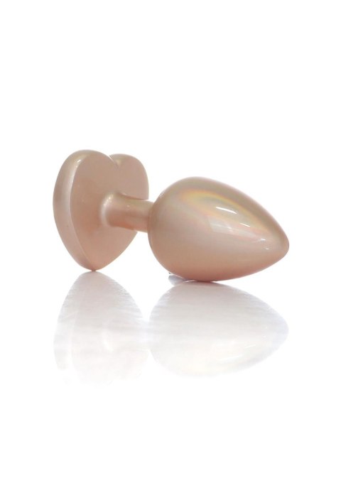 Plug-Jewellery Pearl Gold Heart PLUG- Clear S Boys of Toys Sp. z o.o.