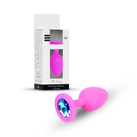 Plug-Jewellery Pink Silicon PLUG Small- Light Blue Diamond Boys of Toys Sp. z o.o.