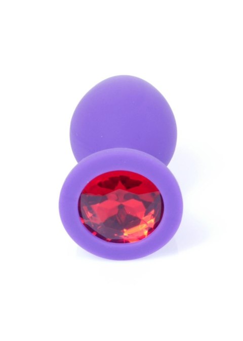 Plug-Jewellery Purple Silicon PLUG Medium- Red Diamond Boys of Toys Sp. z o.o.