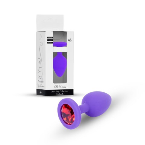 Plug-Jewellery Purple Silicon PLUG Medium- Red Diamond Boys of Toys Sp. z o.o.