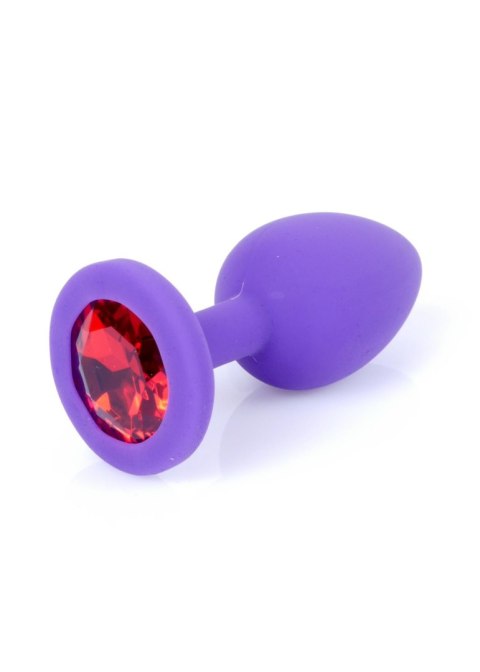 Plug-Jewellery Purple Silicon PLUG Small- Red Diamond Boys of Toys Sp. z o.o.