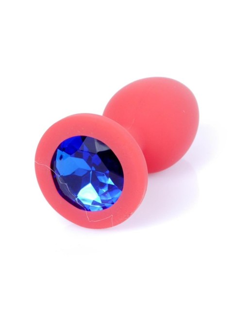 Plug-Jewellery Red Silicon PLUG Small- Blue Diamond Boys of Toys Sp. z o.o.
