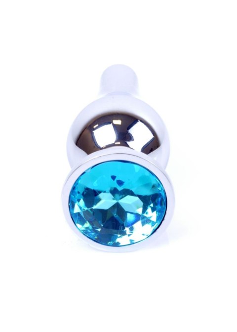 Plug-Jewellery Silver BUTT PLUG- Light Blue Boys of Toys Sp. z o.o.