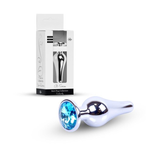Plug-Jewellery Silver BUTT PLUG- Light Blue Boys of Toys Sp. z o.o.