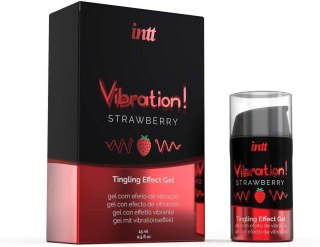 Żel-VIBRATION STRAWBERRY 15 ml INTT EURO COSMETICS UNIPESSOAL LDA