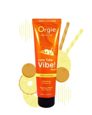 Lube Tube Vibe! - Medium - Pina Colada - 100ml | 3.38 fl oz. Orgie - BEAUTYENIGMA LDA