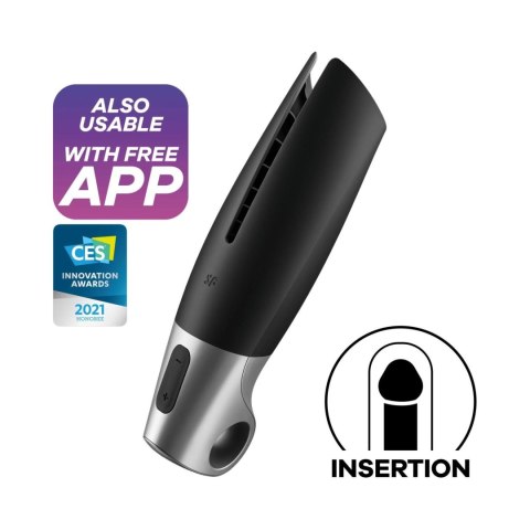 Power Masturbator black silver Satisfyer - Triple A Marketing GmbH