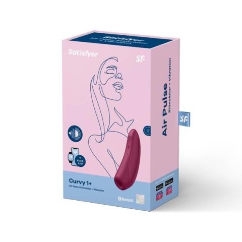Wibrator - Curvy 1+ Air Pulse Stimulator + Vibration Rose Red Satisfyer - Triple A Marketing GmbH