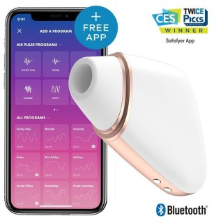 Wibrator - Love Triangle Air Pulse Stimulator + Vibration White Satisfyer - Triple A Marketing GmbH