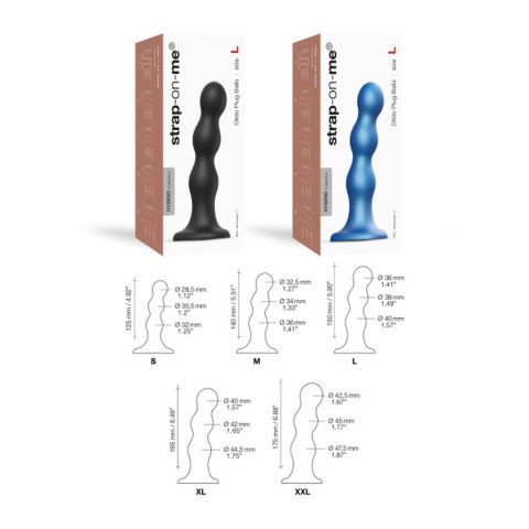 DILDO PLUG BALLS METALLIC BLUE - S DORCELl - Lovely Planet