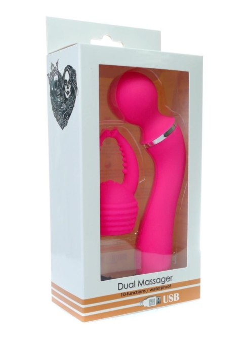 Dual Massager + overlay USB 10+10 functions Pink Boys of Toys Sp. z o.o.