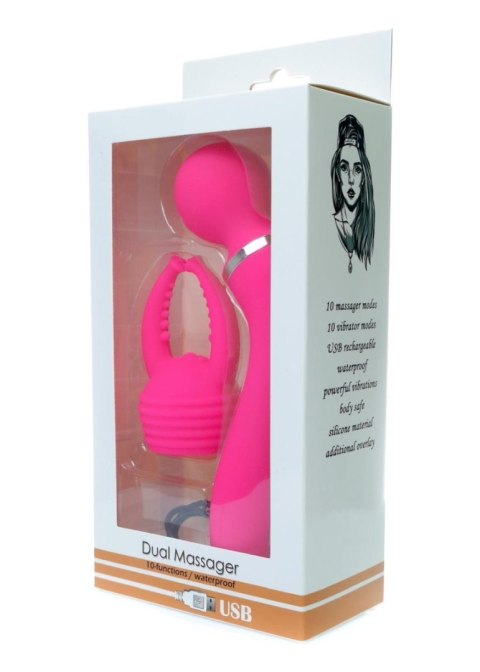 Dual Massager + overlay USB 10+10 functions Pink Boys of Toys Sp. z o.o.