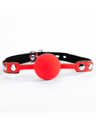 Red Silicone Ball Gag Leopard Argus - Boys of Toys Sp. z. o.o. (dystrybutor)