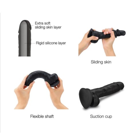 SLIDING SKIN REALISTIC DILDO BLACK M DORCELl - Lovely Planet