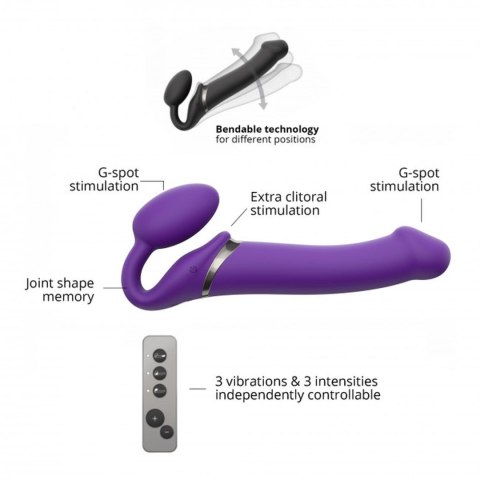 VIBRATING STRAP-ON - L - PURPLE DORCELl - Lovely Planet