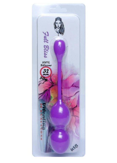 Vibrating Kegel Balls 32mm 80g Purple 10 function USB - B - Series Boys of Toys Sp. z o.o.
