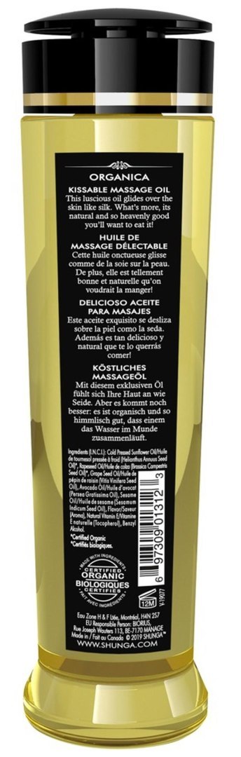 Massage Oil Organica ALMOND SWEETNESS Shunga - EAU ZONE