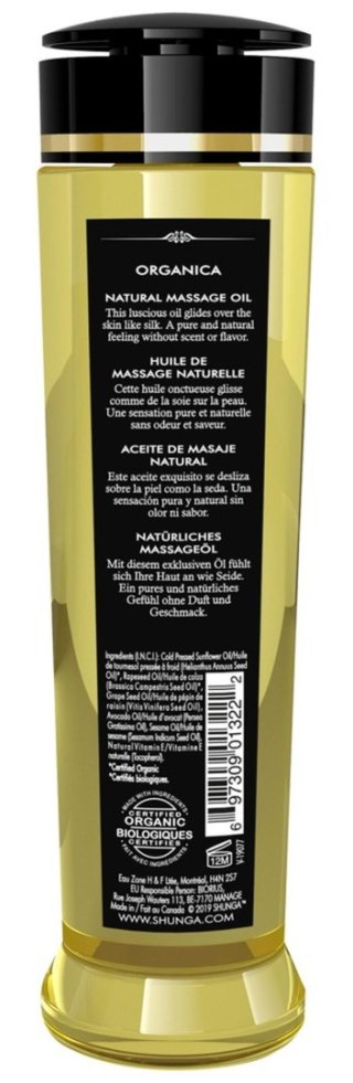 Massage Oil Organica AROMA & FRAGRANCE FREE Shunga - EAU ZONE