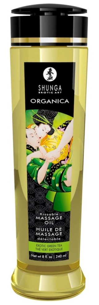 Massage Oil Organica EXOTIC GREEN TEA Shunga - EAU ZONE