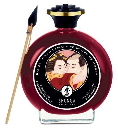 Body Painting Strawberry Sparkling Wine Shunga - EAU ZONE