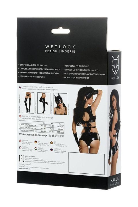 Glossy Sexy set of 3 HALLE - black XL GLOSSY - Boys of Toys Sp. z o.o. (dystrybutor)