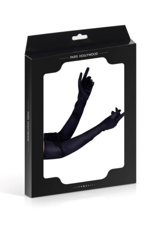 LONG BLACK SATIN GLOVES TU (Size: TU) Comcorde - SAS EDITIONS CONCORDE