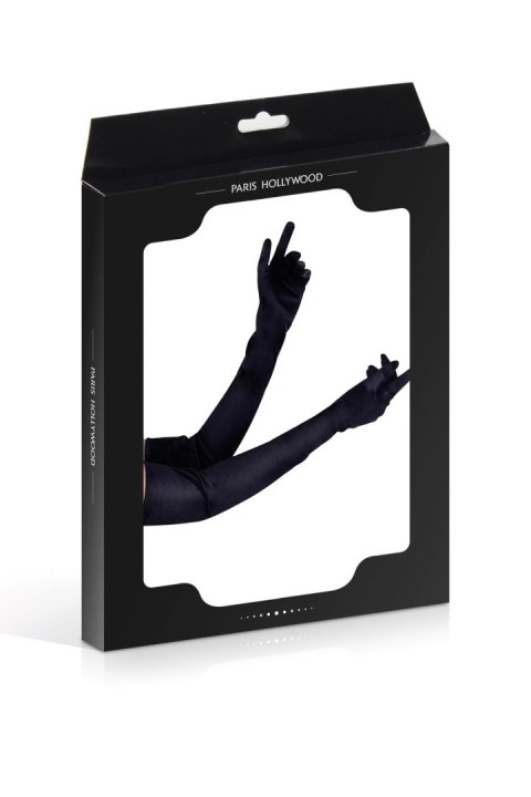 LONG BLACK SATIN GLOVES TU (Size: TU) Comcorde - SAS EDITIONS CONCORDE
