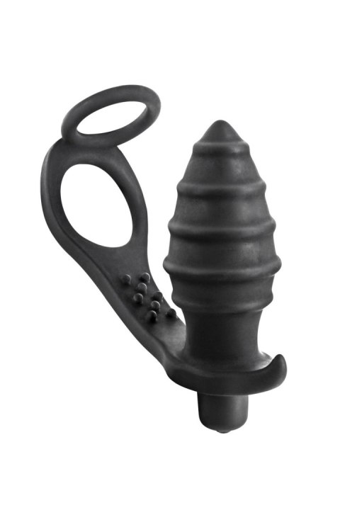 PROSTATE STIMULATOR COCKRING PLUG AP071 BLACK Comcorde - SAS EDITIONS CONCORDE