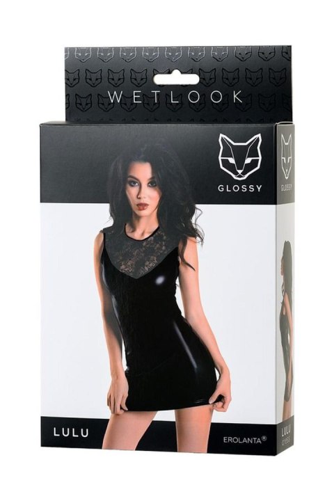 Wetlook black dress LULU - black M GLOSSY - Boys of Toys Sp. z o.o. (dystrybutor)