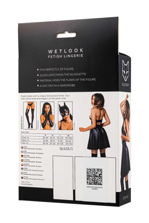 Glossy Marisa, dress, wetlook, black, M GLOSSY - Boys of Toys Sp. z o.o. (dystrybutor)