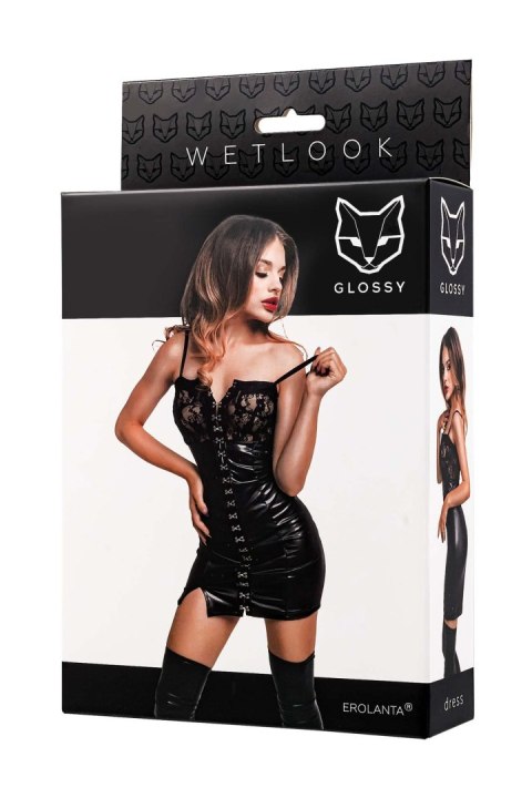 Glossy Nelly, dress, wetlook, black, L GLOSSY - Boys of Toys Sp. z o.o. (dystrybutor)