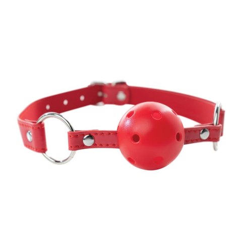 Red breathable ball gag with adjustable strap Fantasy - Boys of Toys Sp. z. o.o. (dystrybutor)