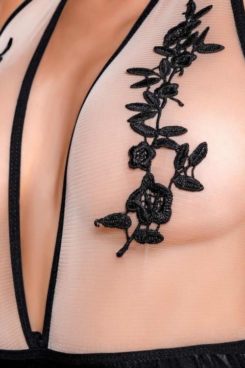 Wetlook body dress KIARA - black S GLOSSY - Boys of Toys Sp. z o.o. (dystrybutor)