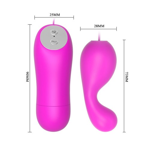 BAILE- Mini love eggs, 12 vibration functions Baile - Boys of Toys Sp. z. o.o. (dystrybutor)