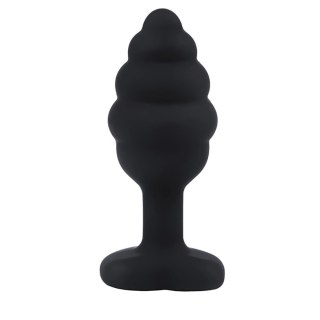 BUTT PLUG Black ribbed small Fantasy - Boys of Toys Sp. z. o.o. (dystrybutor)