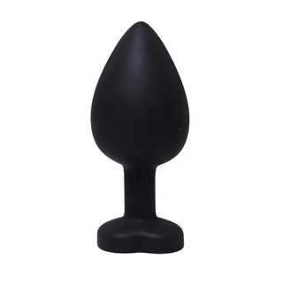 Black large heart-shaped butt plug with white crystal Fantasy - Boys of Toys Sp. z. o.o. (dystrybutor)